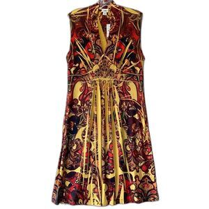 NWT Cato Sleeveless Embellished Low Cut Neckline Dress Size L